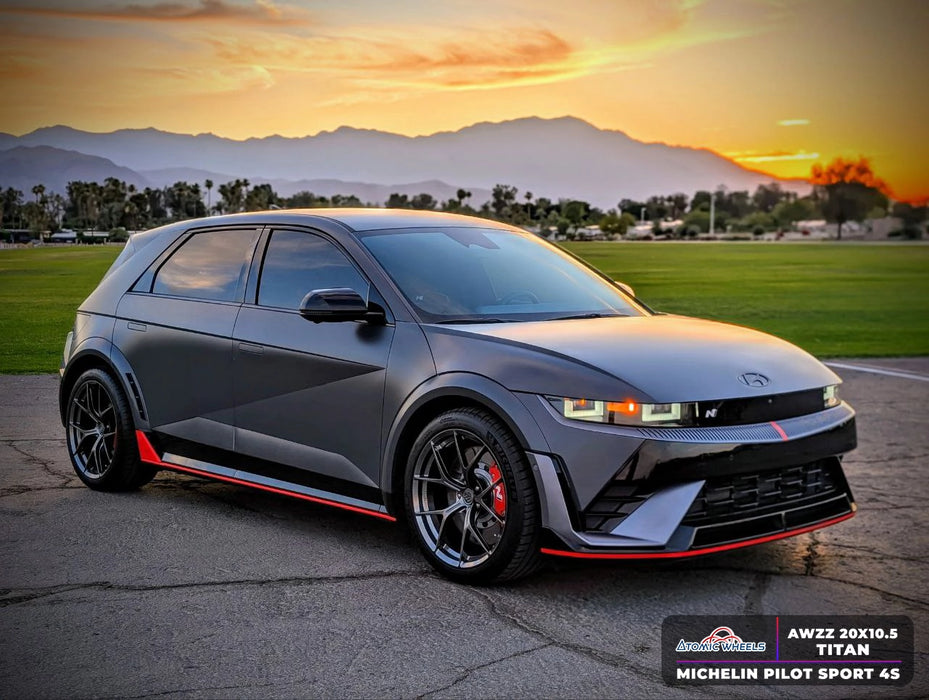 AWZZ for Hyundai IONIQ 5N 21x9.5 Inch +45 Offset Forged Wheels Gloss Brushed Grey