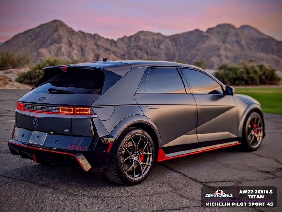AWZZ for Hyundai IONIQ 5N 21x9.5 Inch +45 Offset Forged Wheels Gloss Brushed Grey