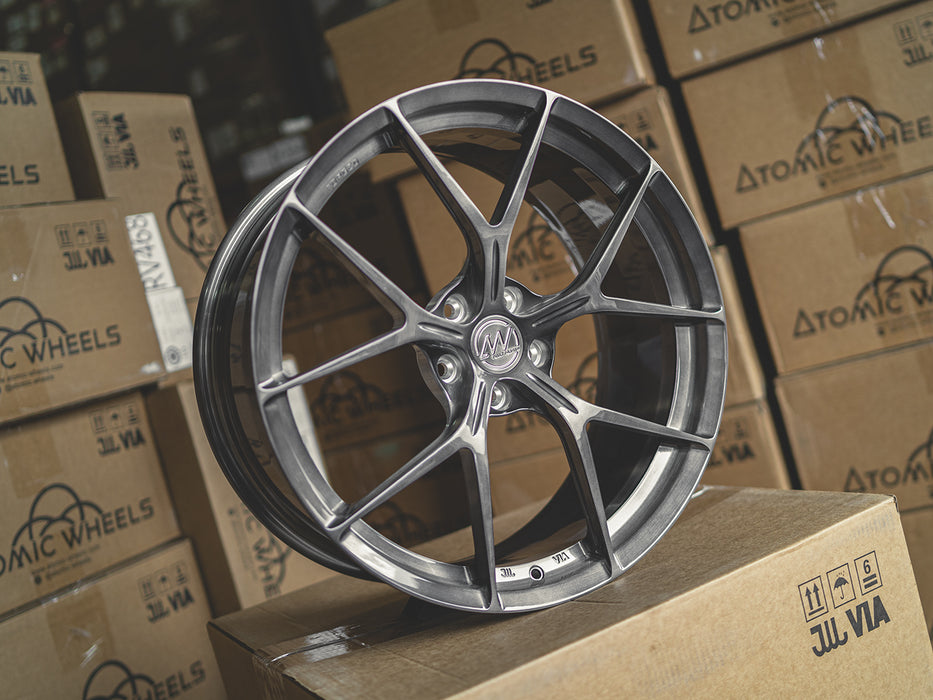 AWZZ for Hyundai IONIQ 5N 21x9.5 Inch +45 Offset Forged Wheels Gloss Brushed Grey