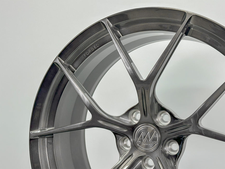 AWZZ for Hyundai IONIQ 5N 21x9.5 Inch +45 Offset Forged Wheels Gloss Brushed Grey