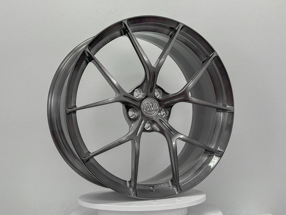 AWZZ for Hyundai IONIQ 5N 21x9.5 Inch +45 Offset Forged Wheels Gloss Brushed Grey