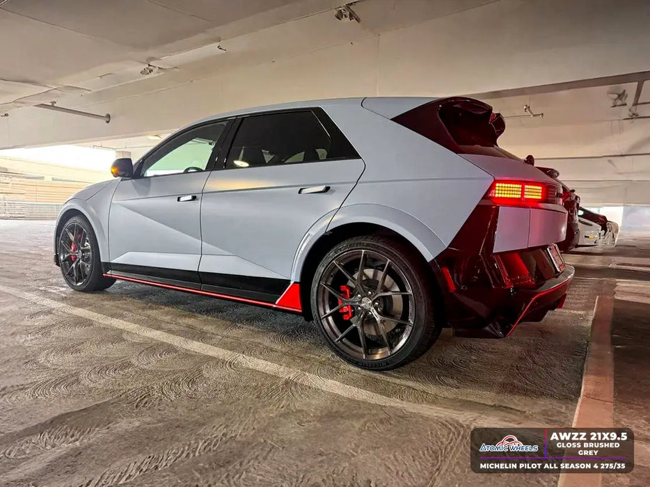 AWZZ for Hyundai IONIQ 5N 21x9.5 Inch +45 Offset Forged Wheels Gloss Brushed Grey