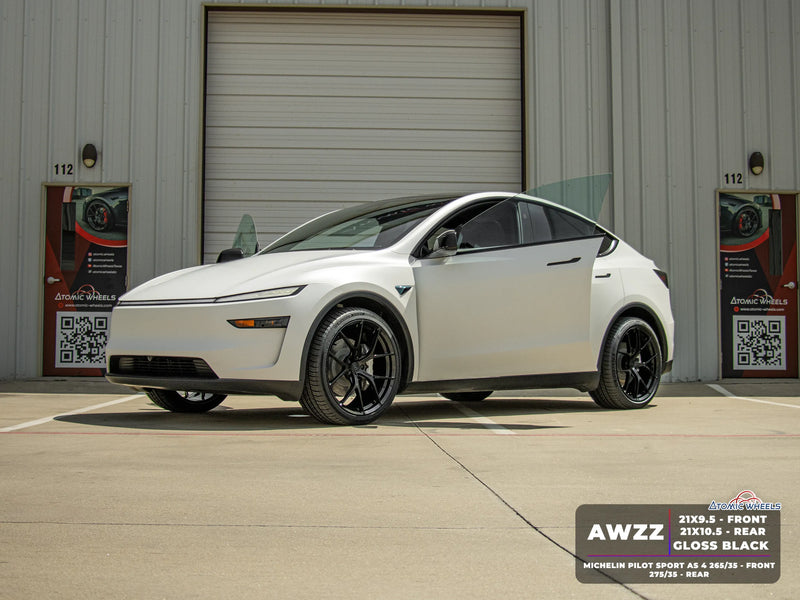 AWZZ Forged Wheels for Tesla Model 3/Y - 21" / 9.5" +35 / Gloss Black