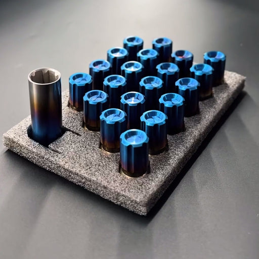 Titanium Closed GR5 Burned Gold Anti Theft Wheel Lug Nuts