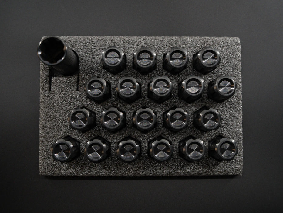 Titanium Closed GR5 Black Anti Theft Wheel Lug Nuts