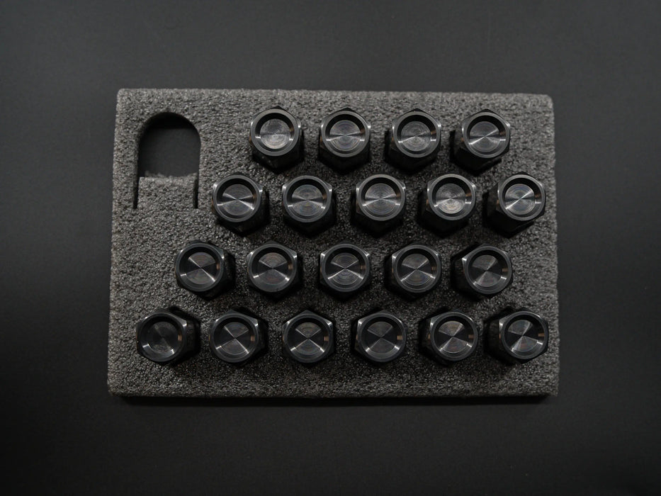 Titanium Closed GR5 21mm Black Wheel Lug Nuts