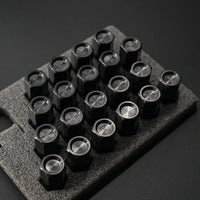 M14×1.5 mm Titanium Closed GR5 21mm Black Wheel Lug Nuts Set (Pack of 20pcs)