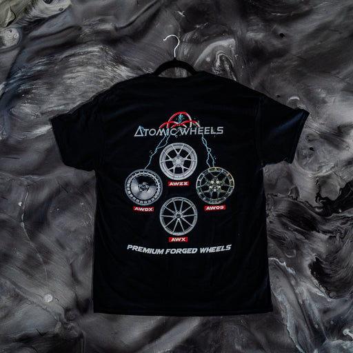 Atomic Wheels Graphic T-Shirt (Wheels Back Print)