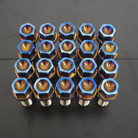 M14×1.25 mm Titanium GR5 17mm Burned Gold Wheel Lug Bolts Set for BMW (Pack of 20pcs)