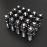 M14×1.25 mm Titanium GR5 17mm Black Wheel Lug Bolts Set for BMW (Pack of 20)