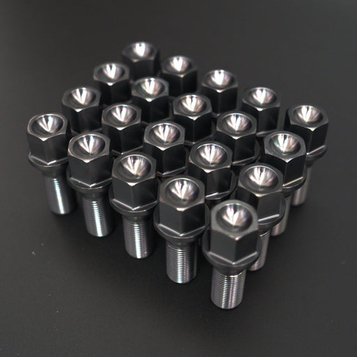 Titanium GR5 17mm Black Wheel Lug Bolts Set for BMW (Pack of 20)
