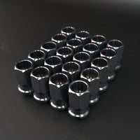 M14×1.5 mm Titanium Open GR5 21mm Black Wheel Lug Nuts Set (Pack of 20pcs)
