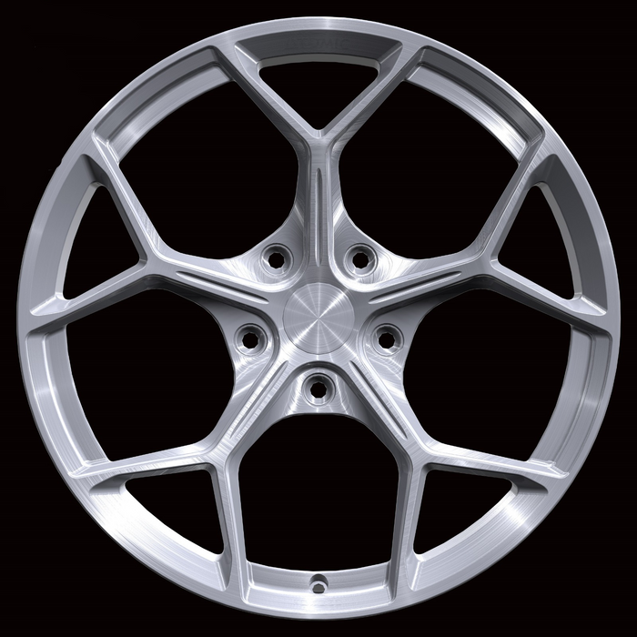 AW14 for Porsche Taycan 20x9 Inch +42 Offset Forged Wheels Brushed Silver