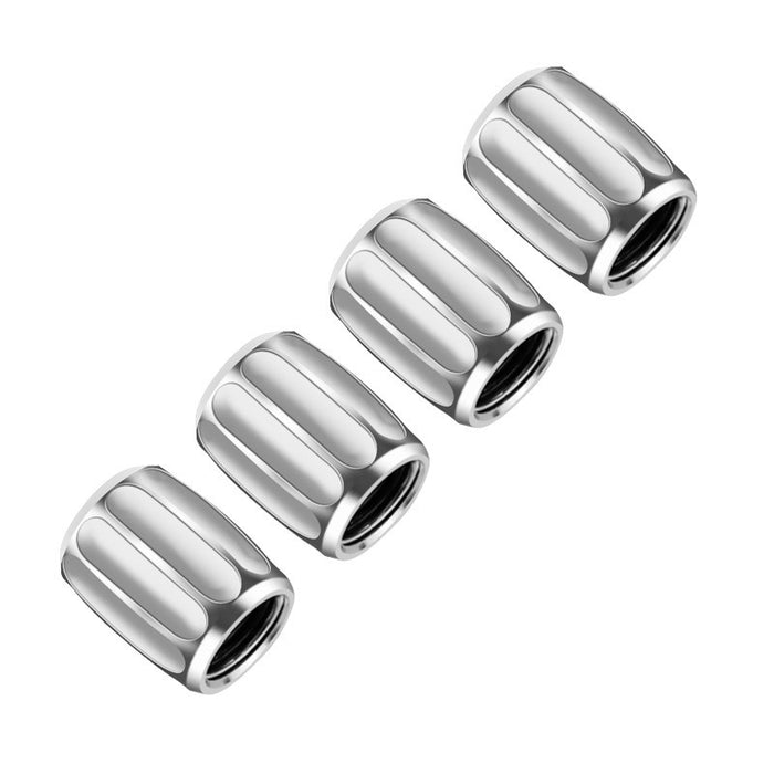 Atomic Wheels Locking Valve Stem Caps – Anti-Theft Metal Caps with Installation Tool (Set of 4)