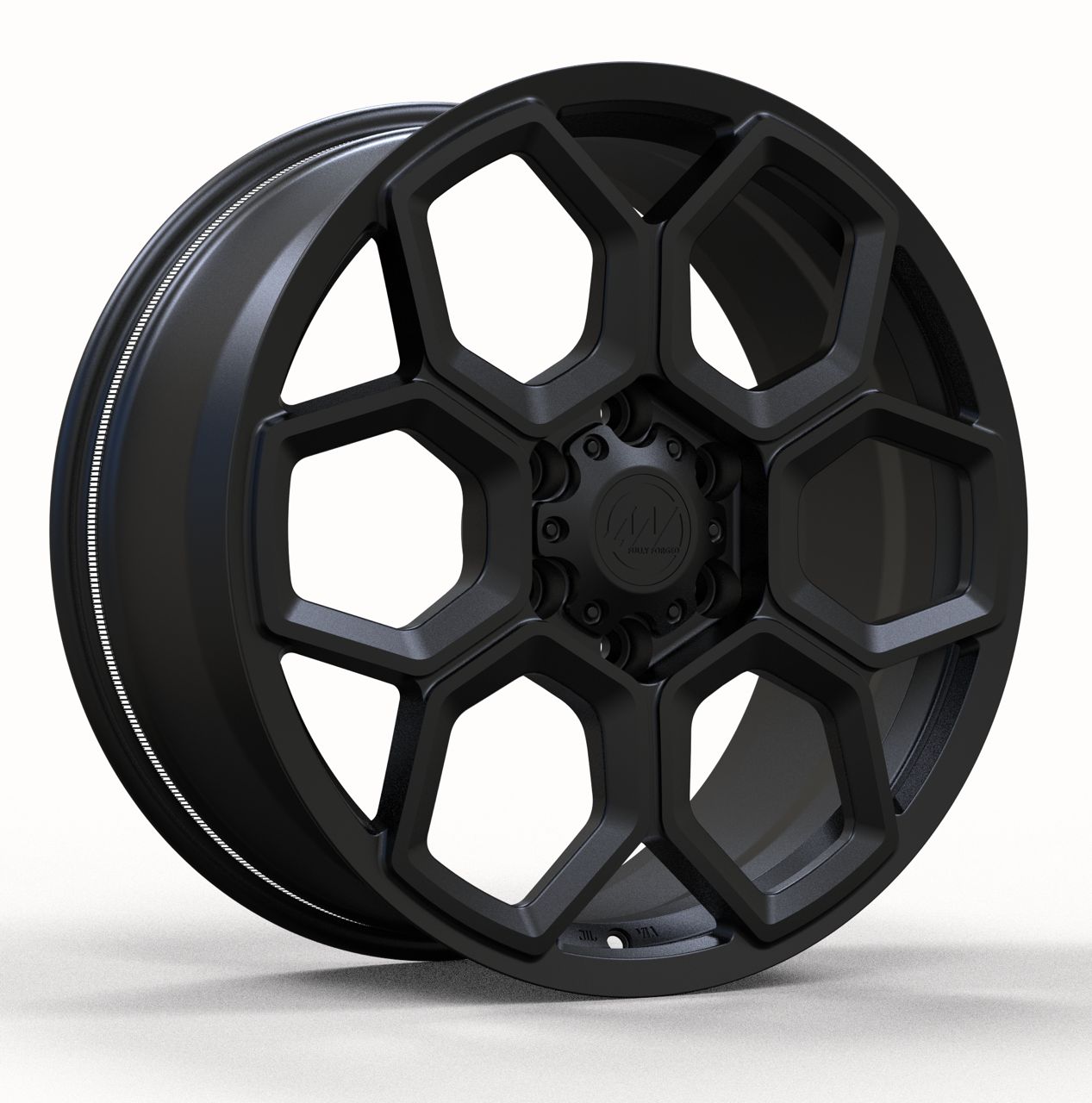 AW13 for Tesla Cybertruck 22x9.0 Inch +55 Offset Forged Wheels Satin Black