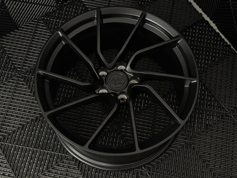 AW17 for Tesla Model 3/Y 19x9.5 Inch +35 Offset Forged Wheels Satin Black