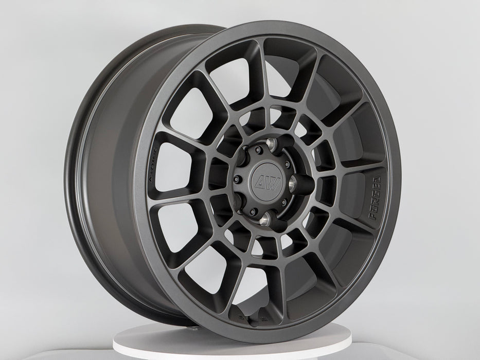 AW08 for Rivian R1T/R1S 22x8.5" +48 Satin Gunmetal