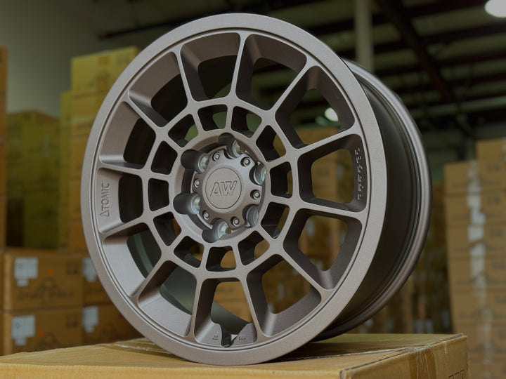 AW08 for Tesla Cybertruck 20x9 Inch +55 Offset Forged Wheels Satin Bronze