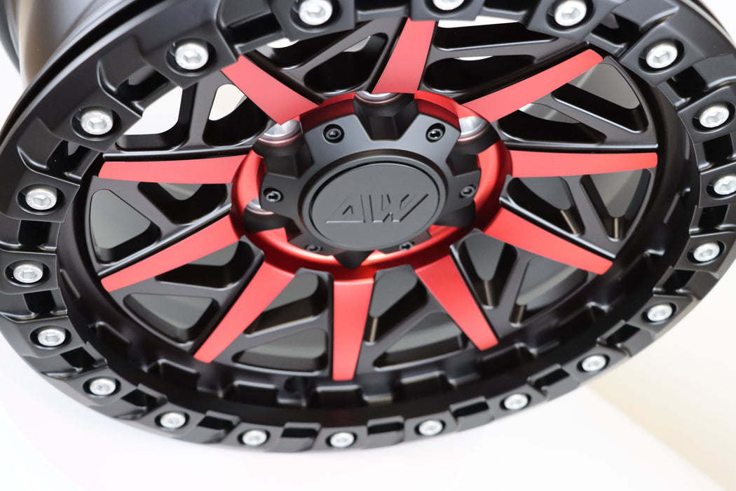 AWB1 for Ford F-150 17x9.0" +30 Red/Satin Black