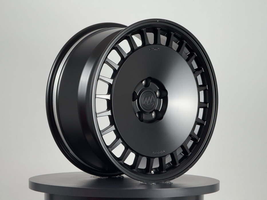 AWDX 18×8.5 Satin Black outlet demo wheel — actual unit, photo 2