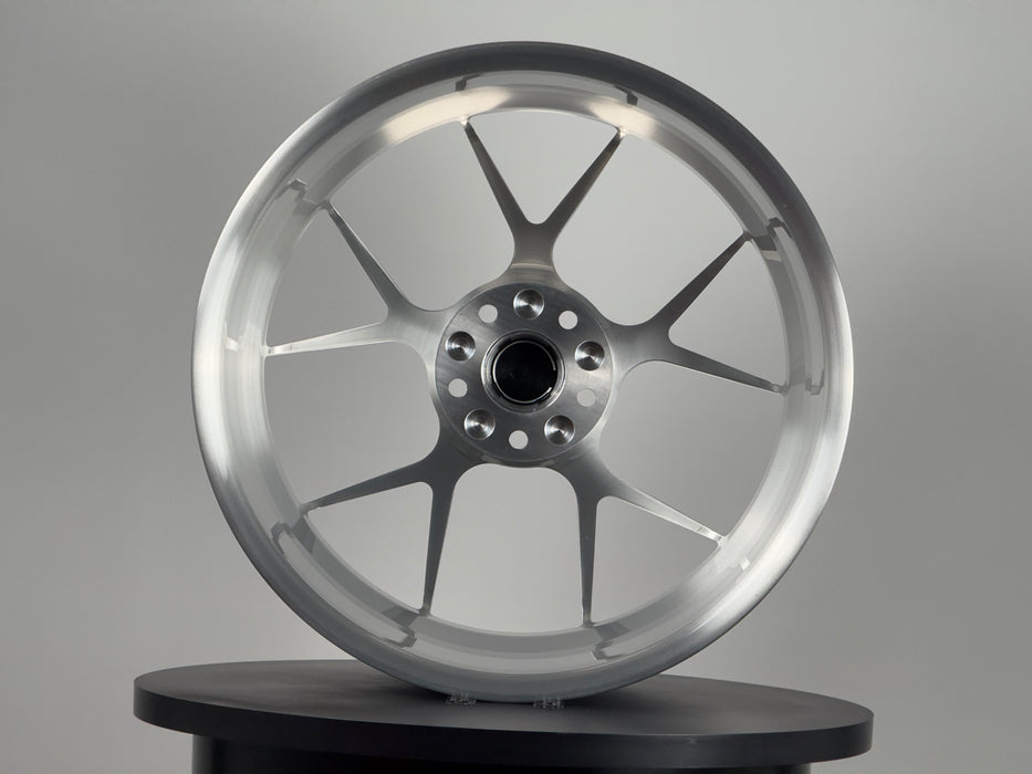 AWZZ 19×9.5 Brushed Silver outlet demo wheel — actual unit, photo 2