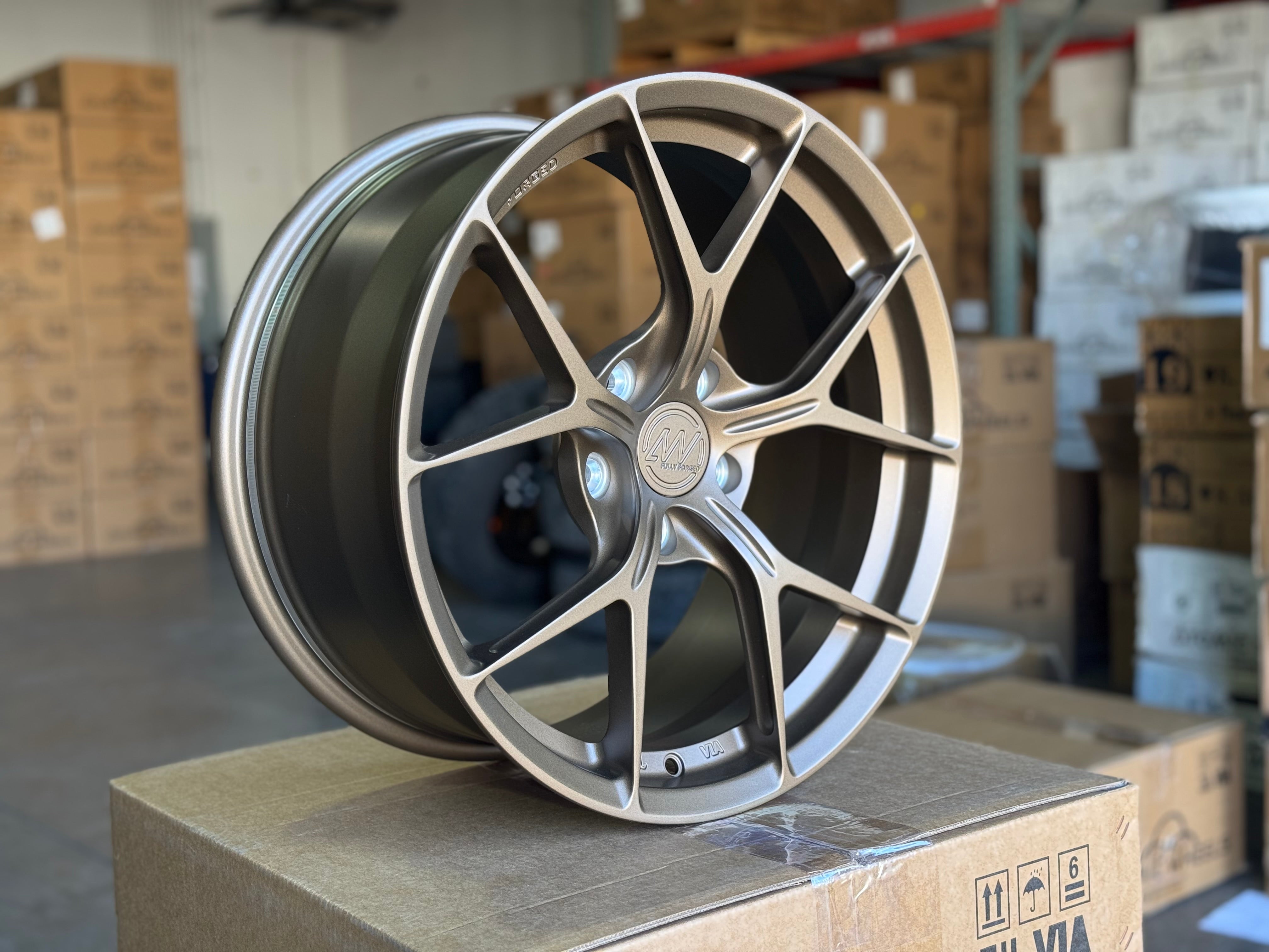 AWZZ 18 Inches for Tesla Model 3/Y 18x7.5 +22 satin bronze