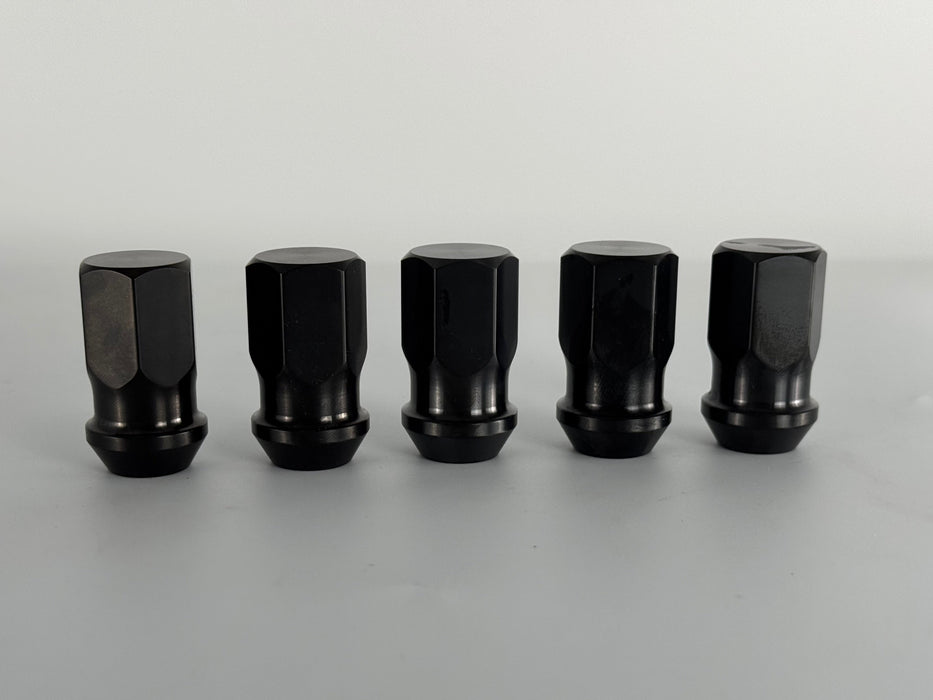 Titanium GR5 21mm Black Wheel Lug Nuts Set for Tesla (Model 3, Y, X, S) and Rivian R1T/R1S pack of 20pcs