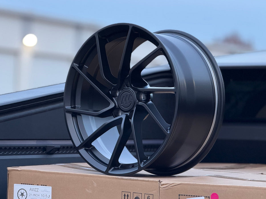 AW17 for Tesla Model 3/Y 18x8.5 Inch +35 Offset Forged Wheels Satin Black