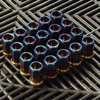 M14x1.5 mm Titanium Open GR5 21mm Burned Gold Wheel Lug Nuts Set (Pack of 24)
