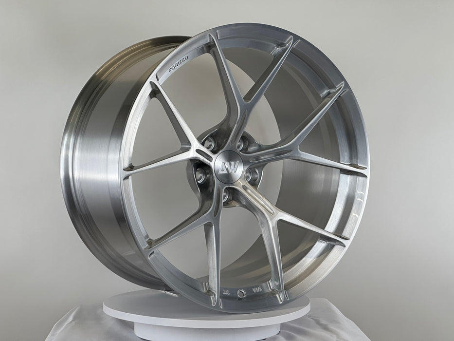 AWZZ for BMW M5/M8 20x9.5 Inch +22 Offset Forged Wheels Brushed Silver ...