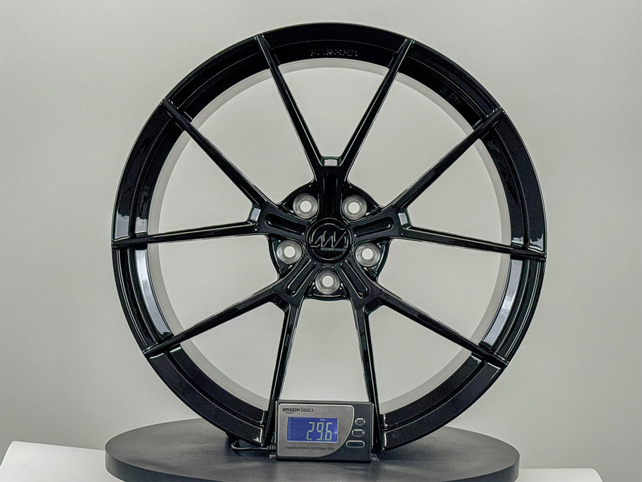 AWS for Tesla Model S/X 22x11 Inch +38 Offset Forged Wheels Gloss Black