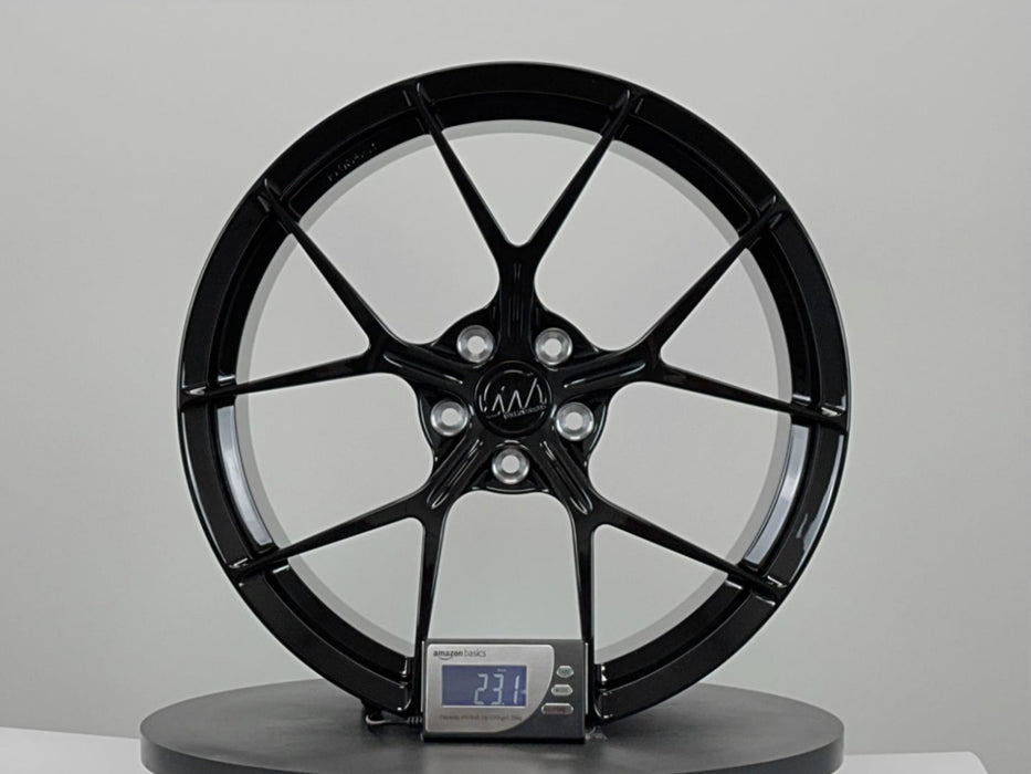 AWZZ for Mercedes AMG E63S 20x11 Inch +52 Offset Forged Wheels Gloss Black