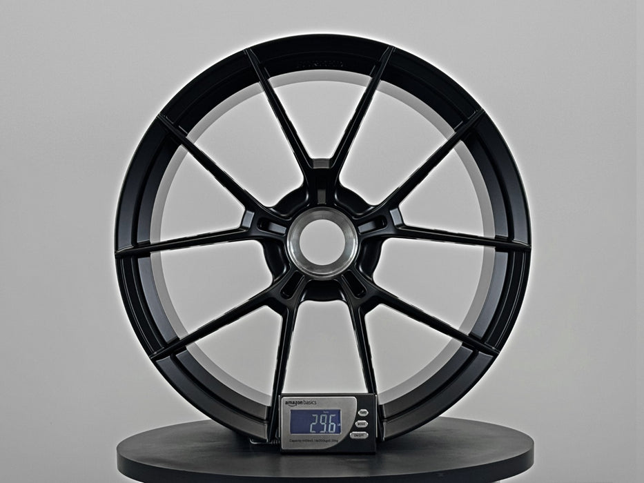 AWS for Porsche 911 (992) 21x12 Inch +60 Offset Forged Wheels Satin Black