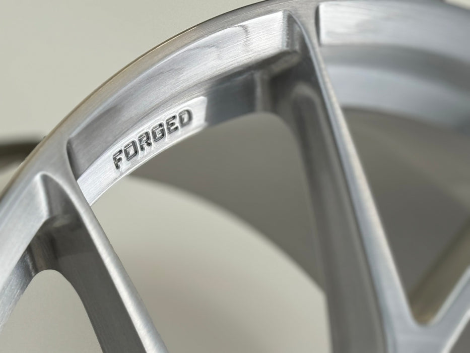 AWZZ for BMW M3 E90 19x10.5 Inch +22 Offset Forged Wheels Brushed Silver