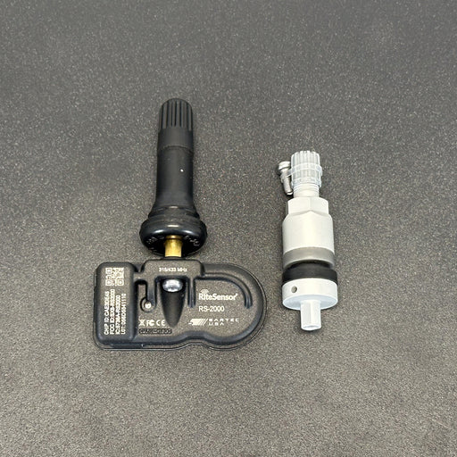 TPMS Black Rubber Valve & Silver Metal Valve