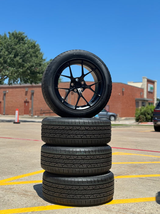 18 inch AWZZ + Continental CrossContact LX25 235/55 R18 tire set for Tesla Model Y