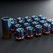 Titanium GR5 short anti-theft lug nut set with key, burned gold, 20 pieces