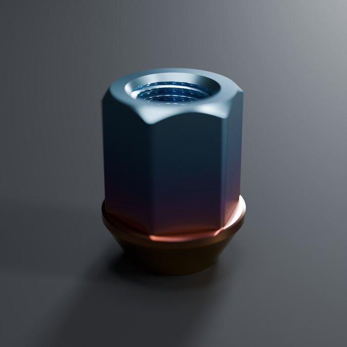 Titanium short hex lug nut, burned gold