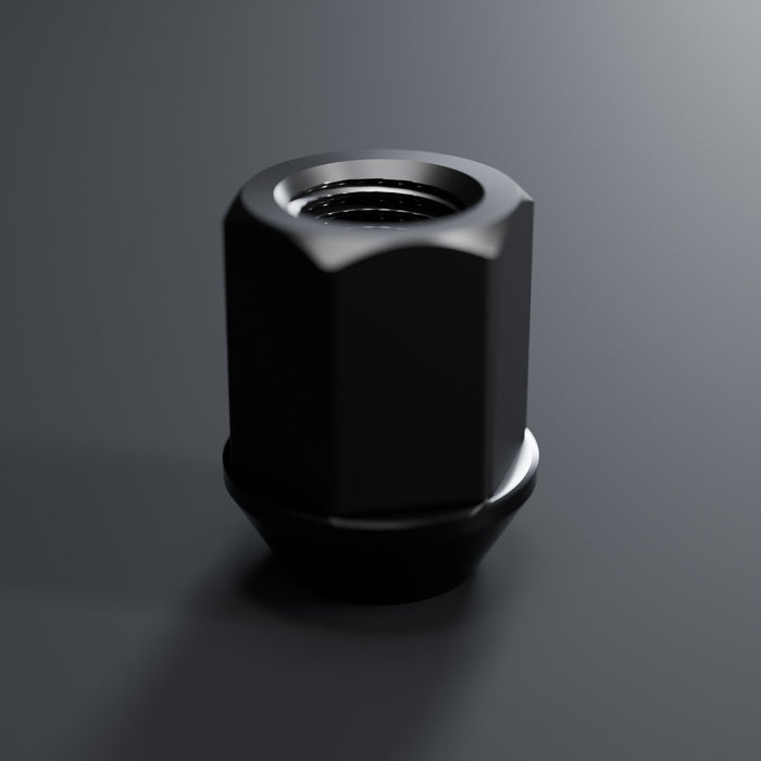 Titanium short hex lug nut, black