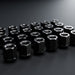 Titanium GR5 short standard hex lug nut set, black, 24 pieces