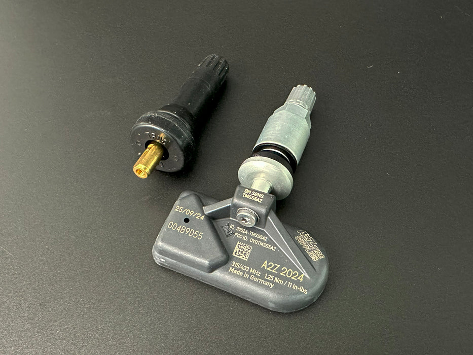 TPMS Black Rubber Valve & Silver Metal Valve