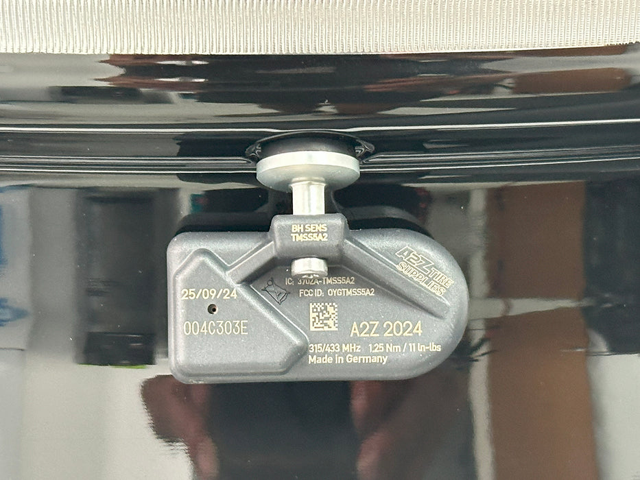 TPMS Black Rubber Valve & Silver Metal Valve