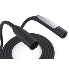 NACS extension cable connector and coiled cable angle view