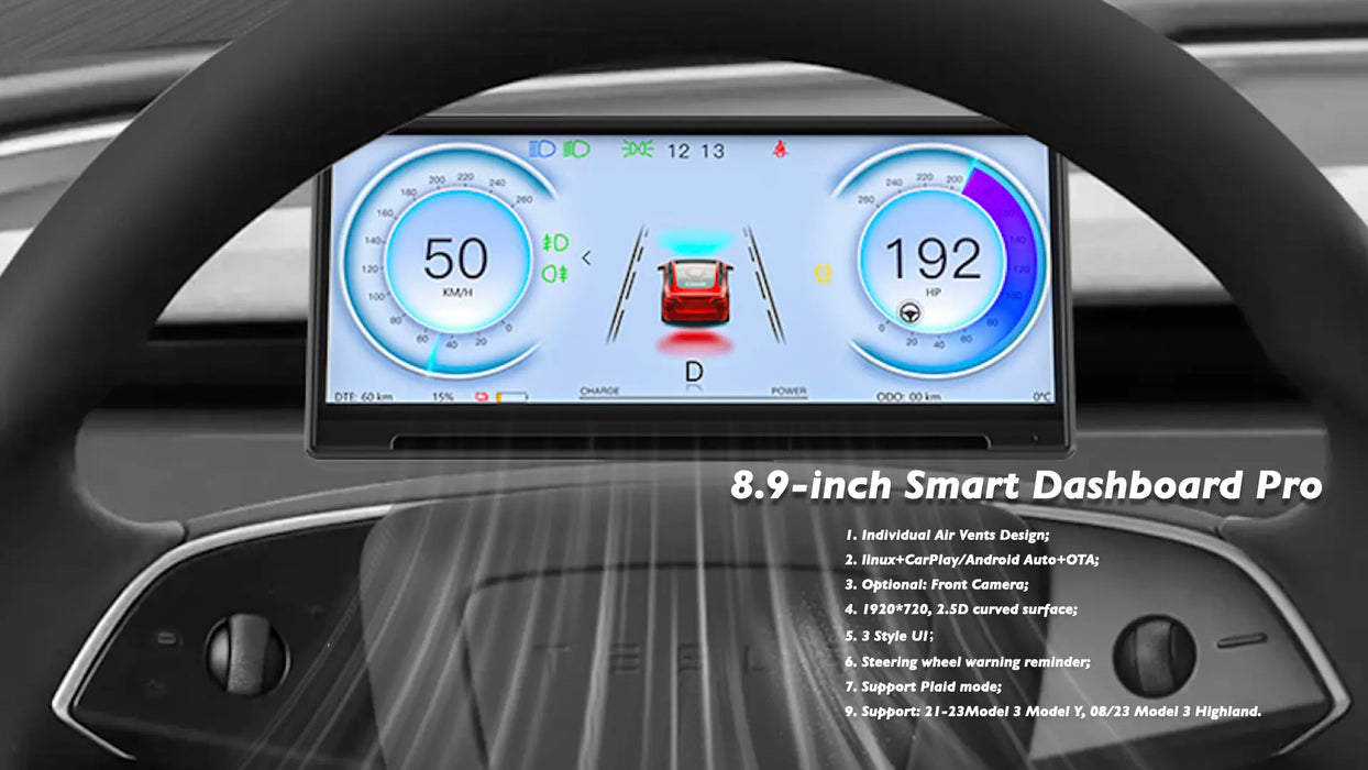 Model Car Dash Tesla Model Y 8.9” Smart Dashboard Pro - buy at Atomic Wheels