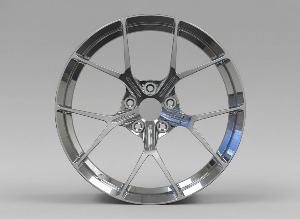 AWZZ for Tesla Model S 21x9.5 Inch +35 Offset Forged Wheels Polished
