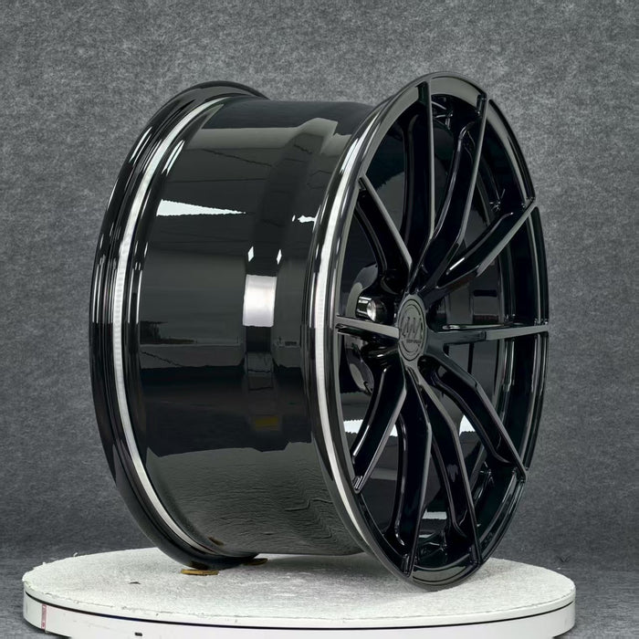 AWX for Mercedes AMG GT R 20x10 Inch +48 Offset Forged Wheels Gloss Black