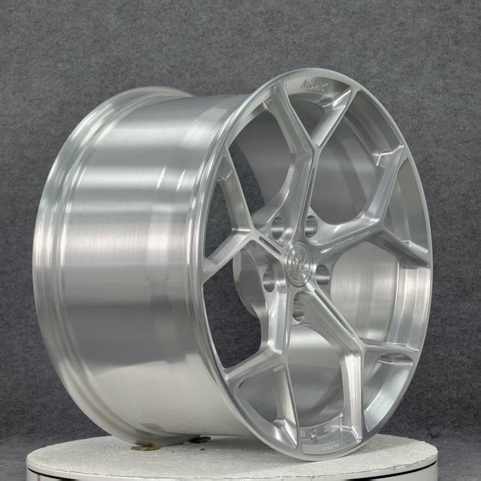 AW14 for Porsche Taycan 20x11 inch +50 Offset Forged Wheels Brushed Silver