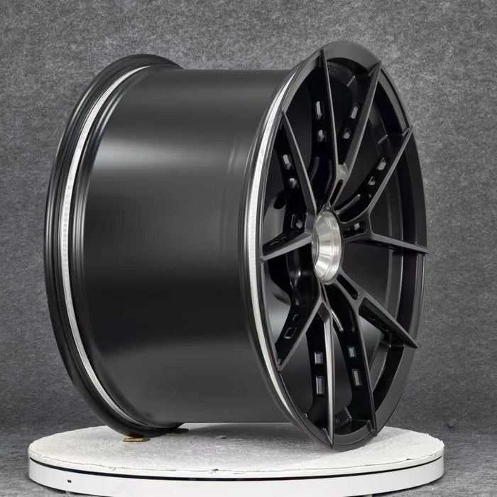 AWS for Porsche 911 (992) 20x9.5 Inch +37 Offset Forged Wheels Satin Black