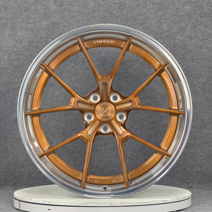 AWS2 for BMW M2/M3/M4 20x10 Inch +12 Offset Forged Wheels Polished & Brushed Bronze