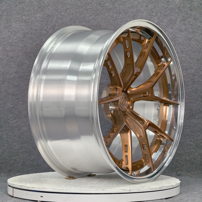 AWS2 for BMW M2/M3/M4 20x10 Inch +12 Offset Forged Wheels Polished & Brushed Bronze